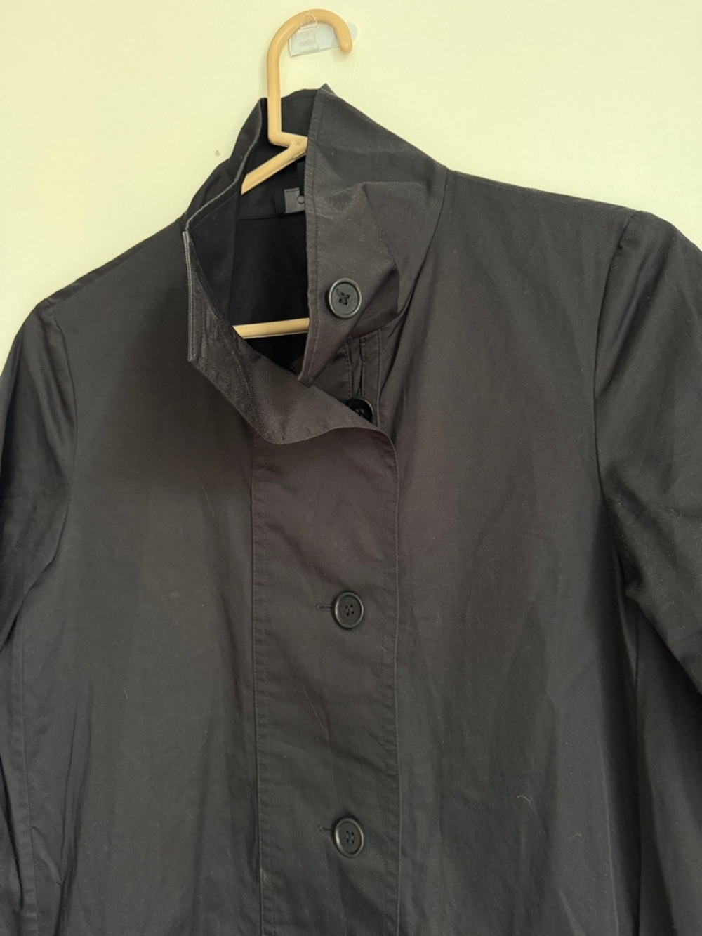 COS Black High-Collar Button-Front Dress - Picture 3 of 6